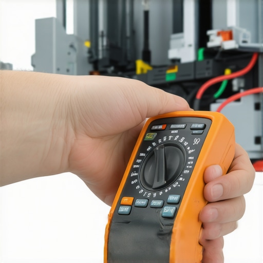 Technician testing dishwasher wiring with multimeter for troubleshooting