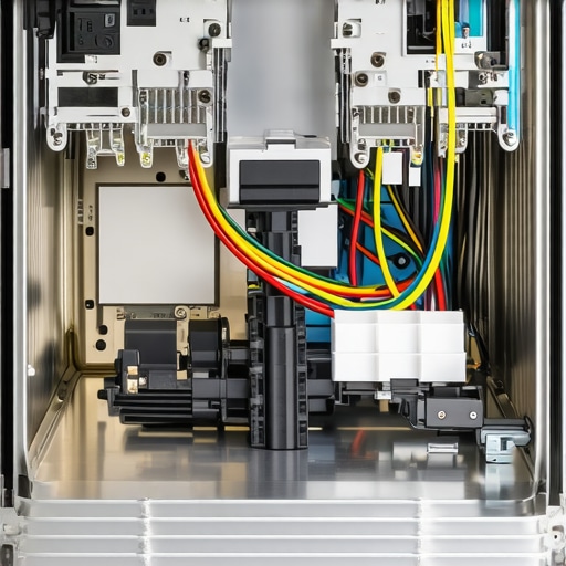 An image showing internal parts of a dishwasher, including control board, sensors, and wiring harnesses.