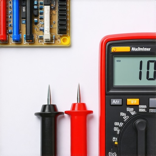 Technician using multimeter on dishwasher control board for detailed diagnostics