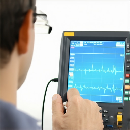 Advanced Oscilloscope Diagnostics for Appliance Repair Technician analyzing electrical signals with an oscilloscope during appliance troubleshooting