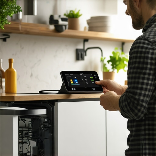 Personal Diagnostic Experience with Dishwasher Homeowner analyzing dishwasher data with diagnostic tools