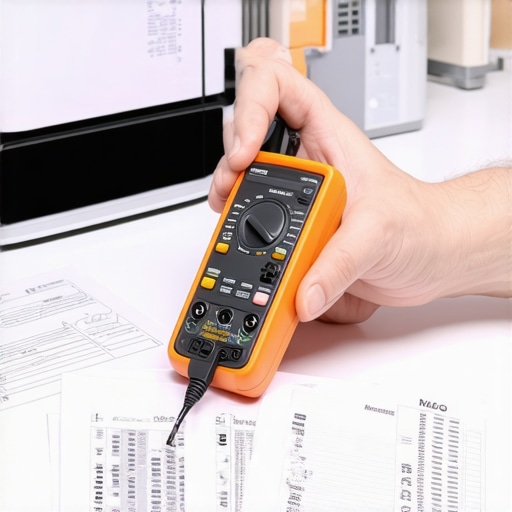 Proper Diagnostic Tools for Appliance Repairs Person testing dishwasher sensor with multimeter
