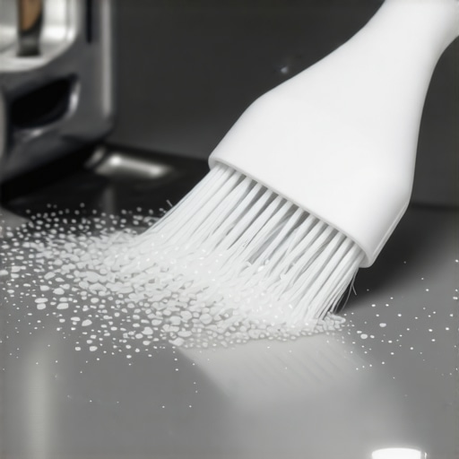 A person cleaning a dishwasher spray arm to remove debris from spray holes