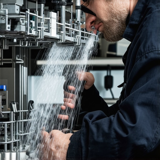 Technician inspecting dishwasher spray arm with smartphone camera