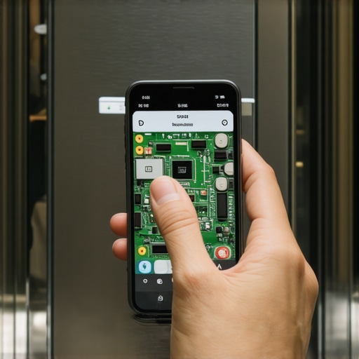 Person taking macro photo of dishwasher control board with smartphone
