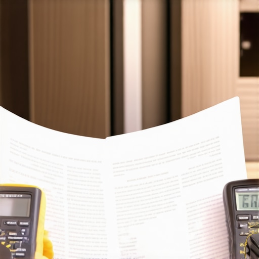 Homeowner reviewing warranty paperwork alongside diagnostic tools.