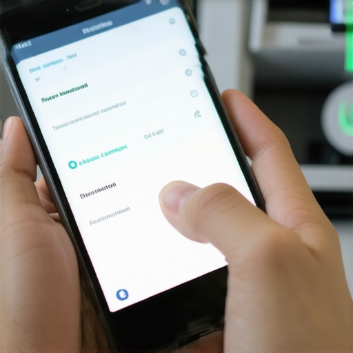 A person using a smartphone to test dishwasher components with diagnostic images displayed