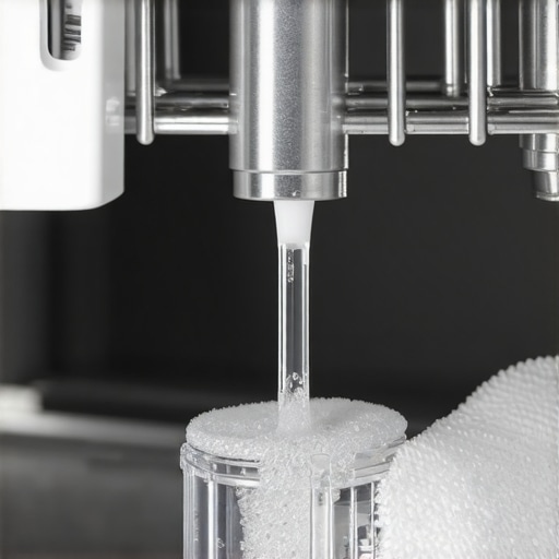 Person cleaning dishwasher spray nozzles with a toothpick and vinegar