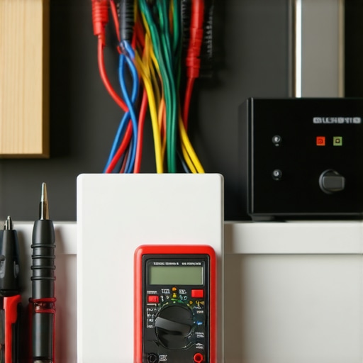 Digital multimeter testing appliance wiring