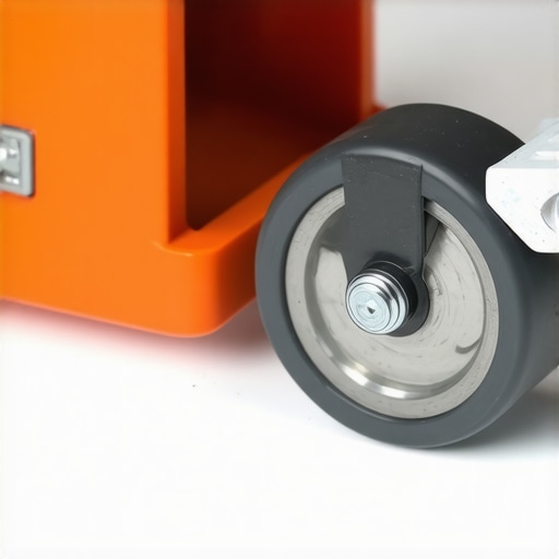 Installation of support wheel and leveling pin in dishwasher support rail