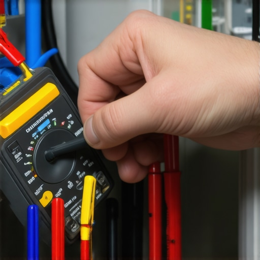 Technician testing an appliance control board with a multimeter