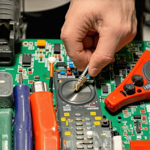 Person testing dishwasher control board with a multimeter
