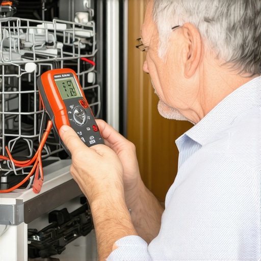 Using multimeter and infrared thermometer to troubleshoot dishwasher issues