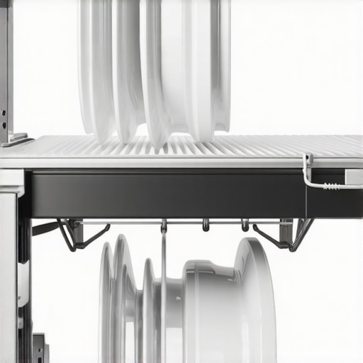 Dishwasher upper rack showing plastic bowls loaded upside down at an angle for better water flow