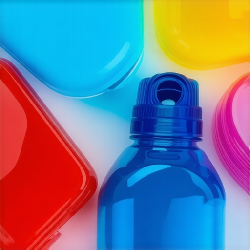 Plastic containers submerged in vinegar for removing cloudy film