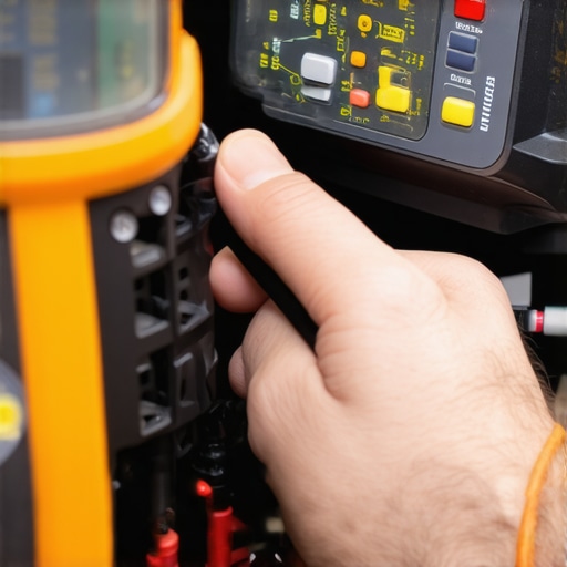 Person using a multimeter to test dishwasher electrical components