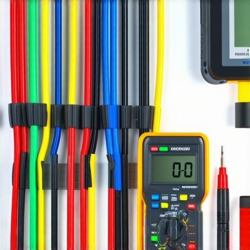 Technician testing appliance circuitry with multimeter and inspecting with borescope