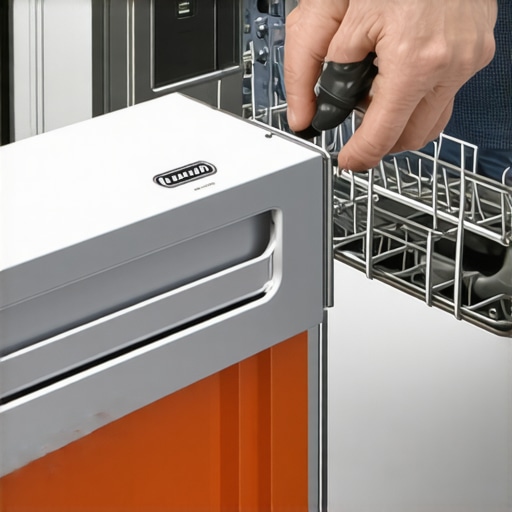 A technician installing a new rubber door gasket on a dishwasher, showing the sealing process.