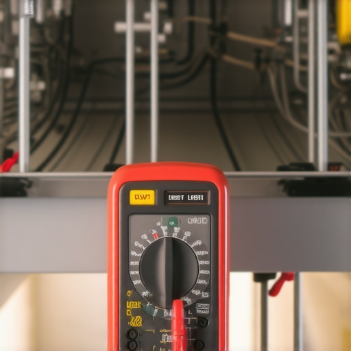 Person testing dishwasher heating element with a multimeter