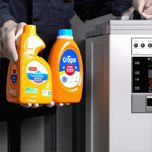 An appliance repair technician examining a dishwasher interface for damage.