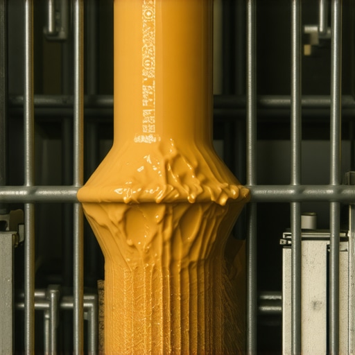Detailed view of grease buildup inside a dishwasher