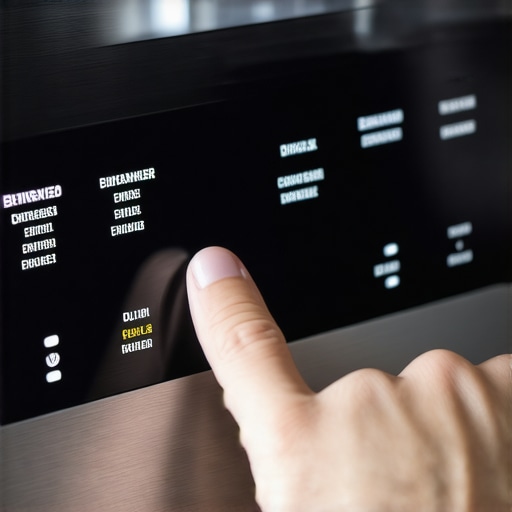 Accessing dishwasher diagnostic mode A person activating the hidden diagnostic mode on a modern dishwasher control panel.
