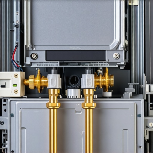 Accessing the Dishwasher Water Inlet Valve A detailed view of a dishwasher water inlet valve behind the lower kickplate during a repair.