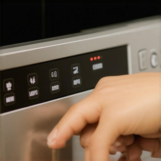 Close-up of a modern dishwasher interface showing diagnostic codes used for sensor calibration.