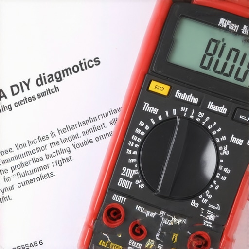 Using a multimeter to verify dishwasher float switch continuity for warranty documentation.