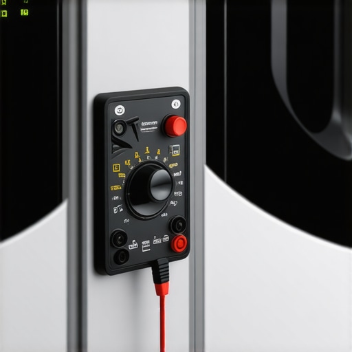 Close-up of a technician testing a dishwasher control board with a multimeter
