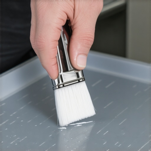 Applying Liquid Rubber to Dishwasher Rack Repairing a rusty dishwasher rack tine with specialized liquid rubber sealant.