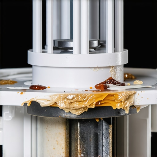 Close-up of a greasy and clogged dishwasher pump impeller causing mechanical failure.