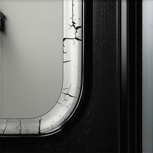 A cracked and brittle dishwasher rubber gasket showing signs of wear from acidic cleaners.