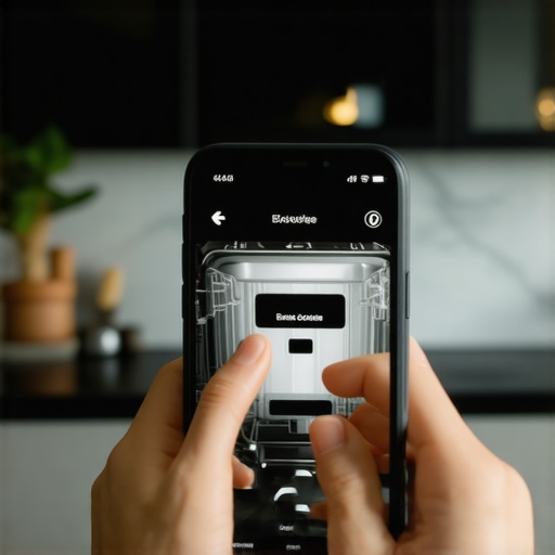 Smartphone capturing an error code on a dishwasher interface