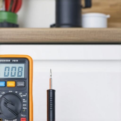 Professional tools for dishwasher repair on a kitchen counter
