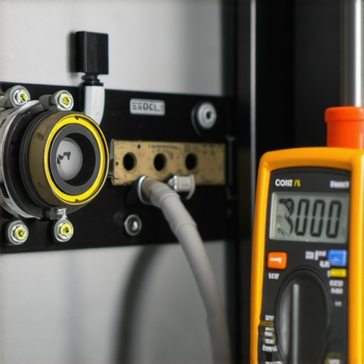 Inspecting a Dishwasher Turbidity Sensor Technician using a multimeter to test a dishwasher turbidity sensor to diagnose cycle timing issues.