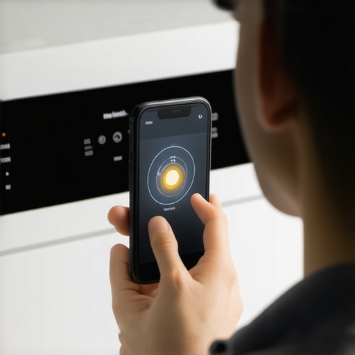 A person taking a photo of an error code on a dishwasher control panel to document a warranty claim.