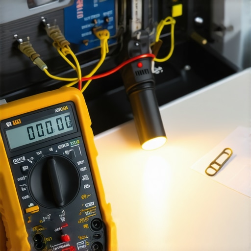 Pro Tools for Dishwasher Maintenance Digital multimeter and paperclip used for DIY dishwasher repair and maintenance