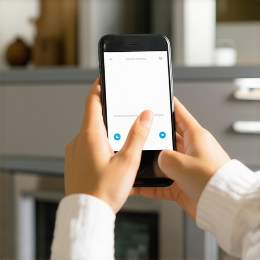 A homeowner documenting a dishwasher error code with their smartphone camera