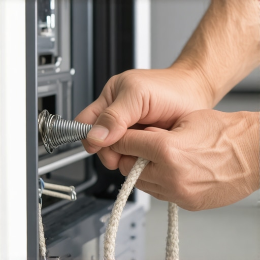 Replacing a Snapped Door Tension Rope Without Moving the Machine