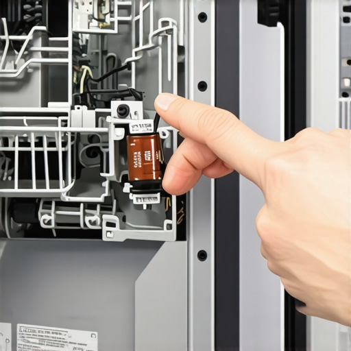 A close-up view of a faulty electronic control board for a dishwasher showing signs of damage.