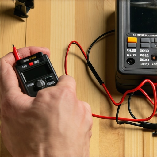 Testing Dishwasher Continuity with a Multimeter A person using a multimeter to check a thermal fuse for electrical continuity.
