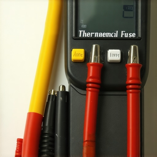 Testing Dishwasher Continuity with a Multimeter Close-up of a multimeter testing a dishwasher thermal fuse to diagnose a power issue.