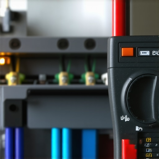 A technician using a multimeter to test the electrical components of a dishwasher for repair.