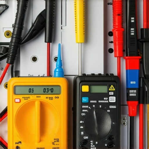 A technician using a multimeter to diagnose dishwasher electrical faults and thermal fuse continuity