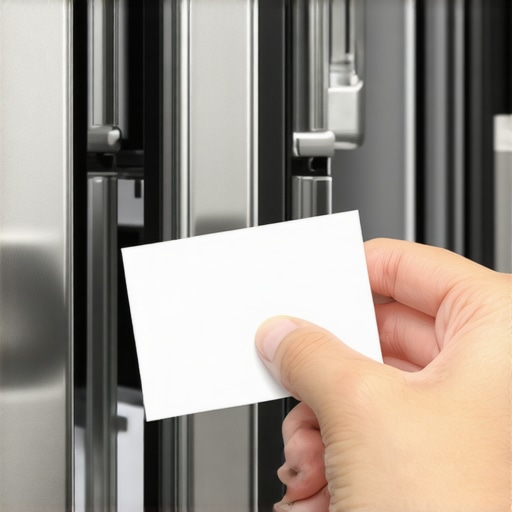 Testing a dishwasher door latch and seal with a business card