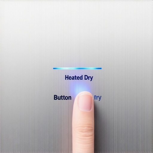 Close-up of dishwasher control panel during diagnostic mode activation