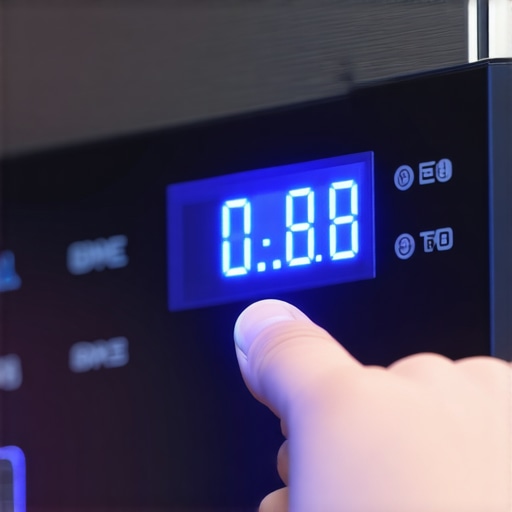 A digital display on a dishwasher showing a diagnostic code during a repair session.