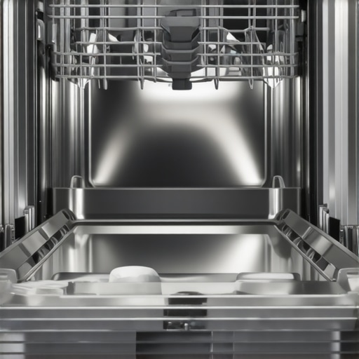 Close-up of an uncleaned dishwasher base showing mineral deposits needed for warranty proof.