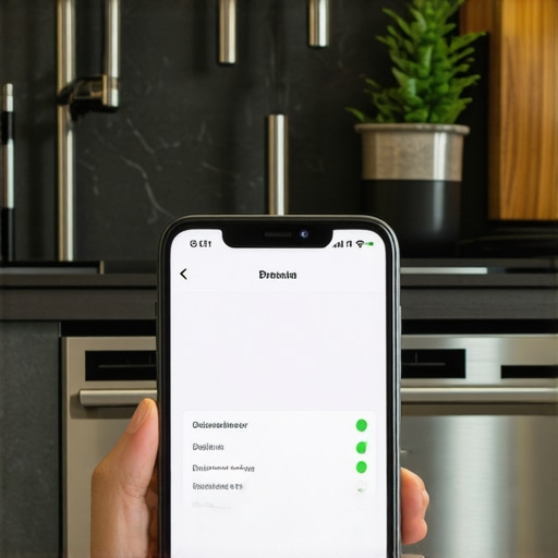 Using Smart Diagnostic Apps for Dishwasher Repair Smartphone displaying a dishwasher error code diagnostic application.